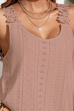 Load image into Gallery viewer, Lace Detail Scoop Neck Tank
