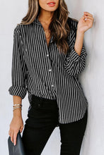 Load image into Gallery viewer, Striped Button Up Long Sleeve Shirt
