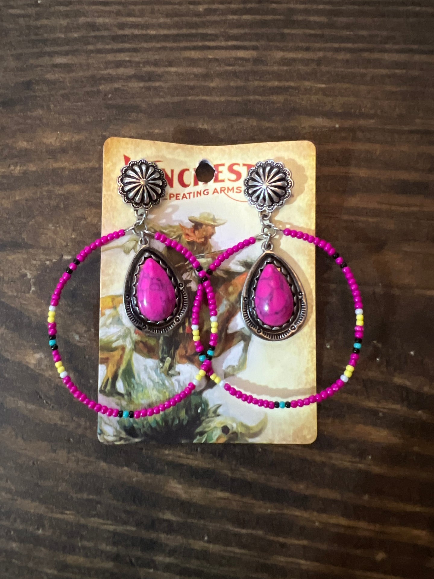 Fuchsia Multi Teardrop Earrings