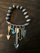 Load image into Gallery viewer, Bless your heart/follow your arrow charm bracelet
