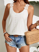 Load image into Gallery viewer, Lace Detail Scoop Neck Tank
