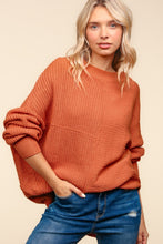 Load image into Gallery viewer, Haptics Full Size Side Slit Texture Asymmetric Sweater
