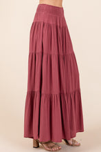 Load image into Gallery viewer, Mittoshop Tier Detail Smocked Elastic Waist Wide Leg Pants
