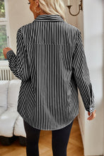 Load image into Gallery viewer, Striped Button Up Long Sleeve Shirt
