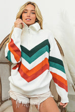 Load image into Gallery viewer, BiBi Multi Color Chevron Pattern Sweater
