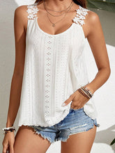 Load image into Gallery viewer, Lace Detail Scoop Neck Tank
