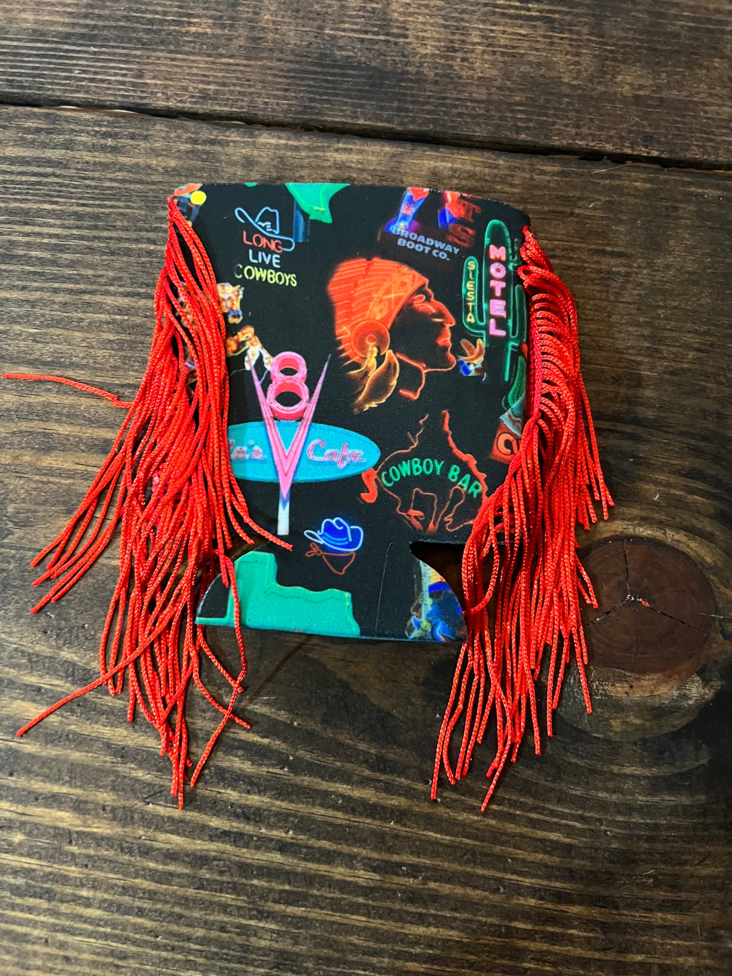 Neon sign Fringe Koozie