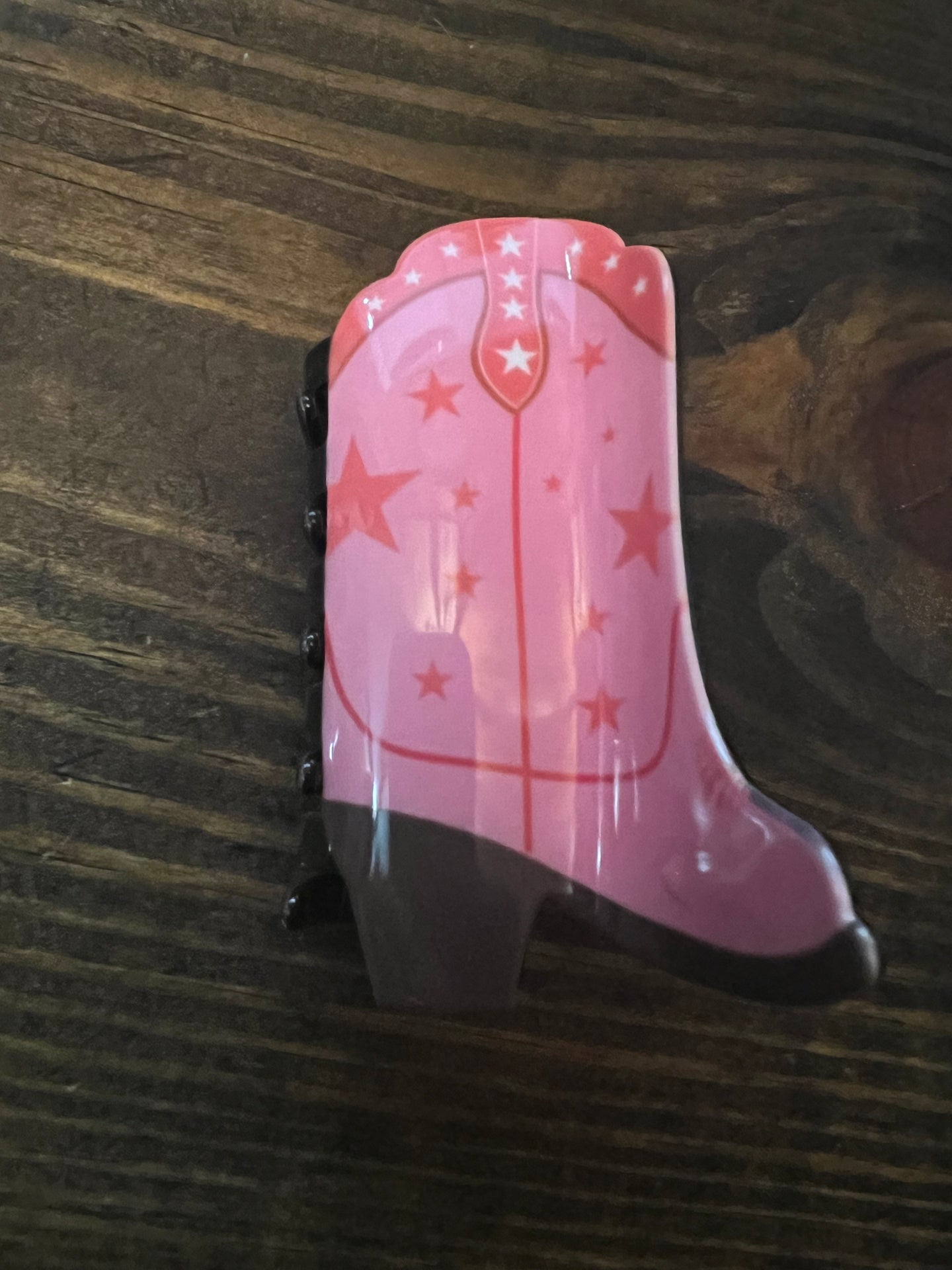 Pink Star Boot Hair Claw