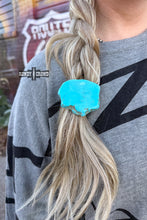 Load image into Gallery viewer, Turquoise Rock Ponytail Holder
