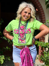 Load image into Gallery viewer, Callie Ann Stelter Pink Floral Cross Tee
