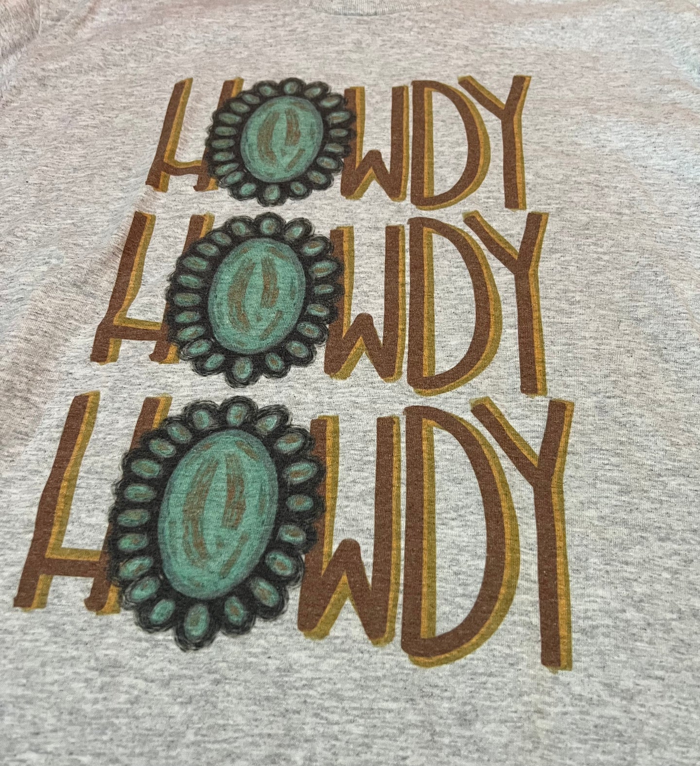 Turquoise Howdy Tee