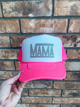 Load image into Gallery viewer, Checkered Mama Trucker Hat - Multiple Colors
