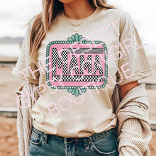 Load image into Gallery viewer, Western Checkered MAMA Tee
