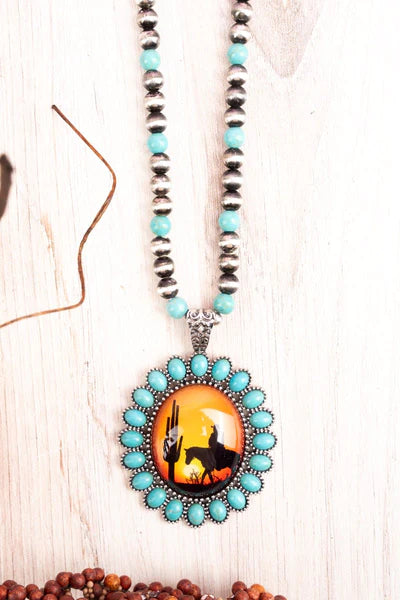 Turquoise & Copper Cowboy Pendants