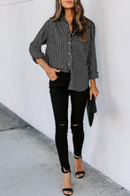 Load image into Gallery viewer, Striped Button Up Long Sleeve Shirt
