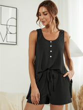 Load image into Gallery viewer, Scoop Neck Wide Strap Top and Shorts Set
