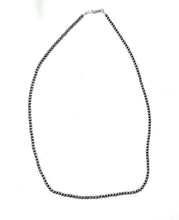 Load image into Gallery viewer, 3mm Sterling Silver Navajo Pearl Style Beaded Necklace
