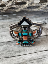 Load image into Gallery viewer, 1940’s Zuni Multi Stone &amp; Sterling Silver Cuff Bracelet
