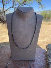 Load image into Gallery viewer, 4mm Sterling Silver Navajo Pearl Style Beaded Necklace
