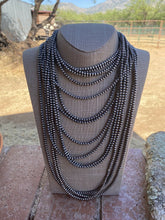 Load image into Gallery viewer, 4mm Sterling Silver Navajo Pearl Style Beaded Necklace
