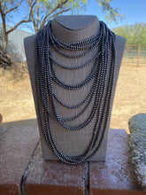 Load image into Gallery viewer, 4mm Sterling Silver Navajo Pearl Style Beaded Necklace
