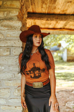 Load image into Gallery viewer, Lone Cowgirl Rider Graphic TeeHeather AutumnS
