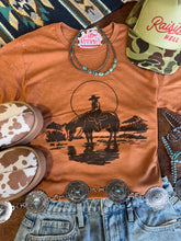 Load image into Gallery viewer, Lone Cowgirl Rider Graphic TeeHeather AutumnS
