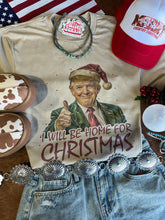 Load image into Gallery viewer, Santa Trump Home for Christmas Graphic TeeTanS
