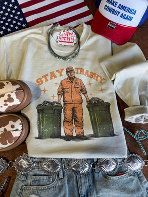 Stay Trashy Trump Graphic SweatshirtSandS