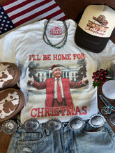 Load image into Gallery viewer, Trump Home for Christmas Graphic TeeNaturalS
