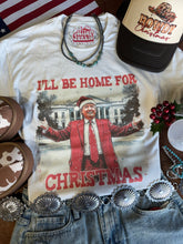 Load image into Gallery viewer, Trump Home for Christmas Graphic TeeNaturalS
