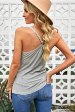 Load image into Gallery viewer, Striped Henley Tank Top
