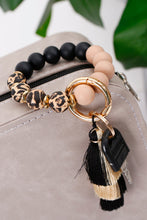 Load image into Gallery viewer, Beaded Keychain with Layered Tassel
