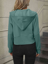 Load image into Gallery viewer, Zip-Up Raglan Sleeve Hoodie with Pocket
