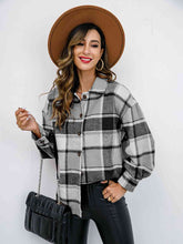 Load image into Gallery viewer, Plaid Button-Down Jacket
