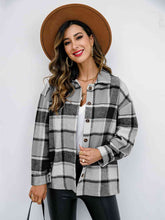 Load image into Gallery viewer, Plaid Button-Down Jacket
