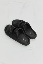 Load image into Gallery viewer, Qupid Comfy Casual Rubber Slide Sandal in Black
