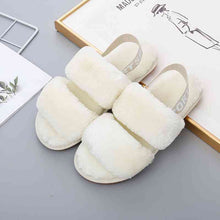 Load image into Gallery viewer, Faux Fur Open Toe Slippers
