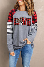 Load image into Gallery viewer, Mixed Print Graphic Raglan Sleeve Top
