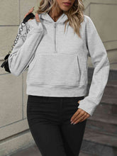 Load image into Gallery viewer, Zip-Up Raglan Sleeve Hoodie with Pocket
