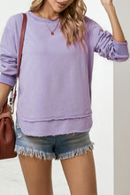 Load image into Gallery viewer, Side Slit Drop Shoulder Sweatshirt
