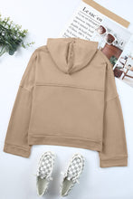 Load image into Gallery viewer, Quarter-Button Exposed Seam Dropped Shoulder Hoodie
