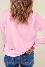 Load image into Gallery viewer, Heart Round Neck Dropped Shoulder Sweatshirt
