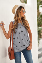 Load image into Gallery viewer, Star Print Tank with Slits
