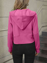 Load image into Gallery viewer, Zip-Up Raglan Sleeve Hoodie with Pocket
