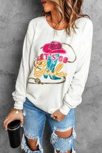 Load image into Gallery viewer, LET&#39;S GO GIRLS Graphic Round Neck Sweatshirt
