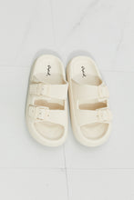 Load image into Gallery viewer, Qupid Comfy Casual Rubber Slide Sandal in Cream
