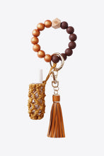 Load image into Gallery viewer, Evil Eye Beaded Keychain with Tassel
