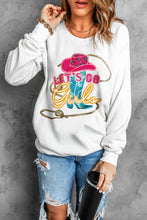 Load image into Gallery viewer, LET&#39;S GO GIRLS Graphic Round Neck Sweatshirt
