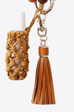 Load image into Gallery viewer, Evil Eye Beaded Keychain with Tassel
